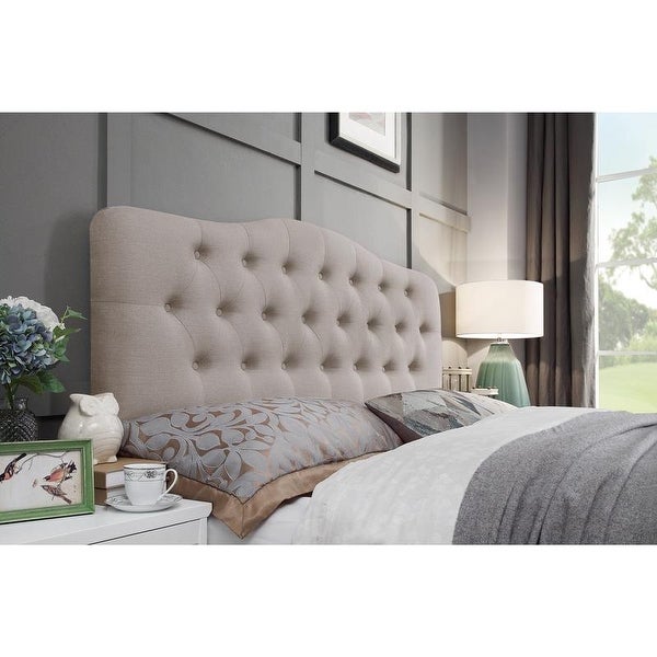 Basia Adjustable Upholstered Panel Headboard - - 29381596