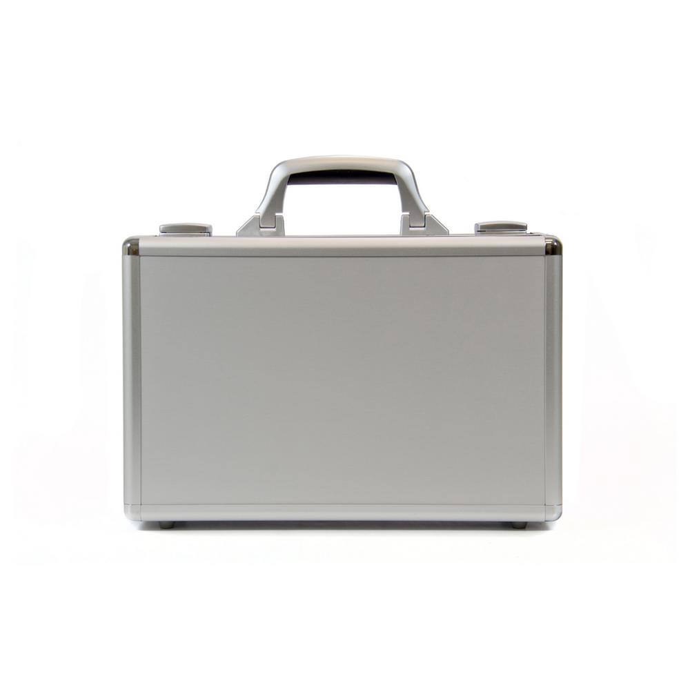 Cases By Source 9.25 in. Smooth Aluminum Tool Case with Foam in Silver SV1493