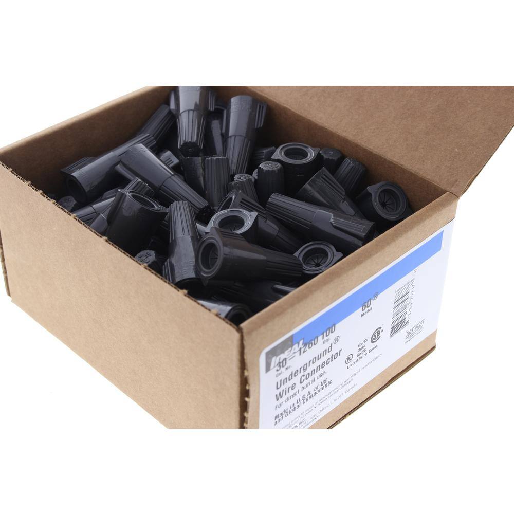 IDEAL Model 60 UnderGround Wire Connector Gray-Gray (100 per Box) 30-1260