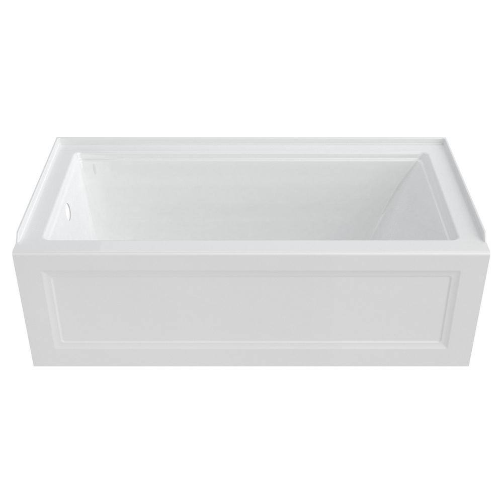 American Standard Town Square S 60 in. x 30 in. Soaking Bathtub with Left Hand Drain in White 2545202.020