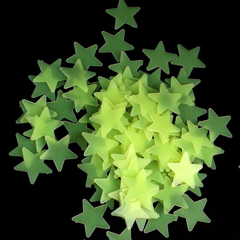 Blue Romantic Noctilucent Star Shape Sticker Festivel Fluorescent Stickers 3d Wall Decoration Stick Sweet Night Stars