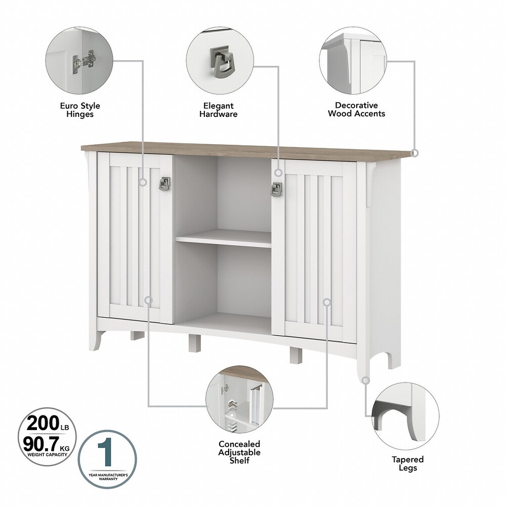 Salinas Storage Cabinet and Hall Tree Shoe Bench Set by Bush Furniture