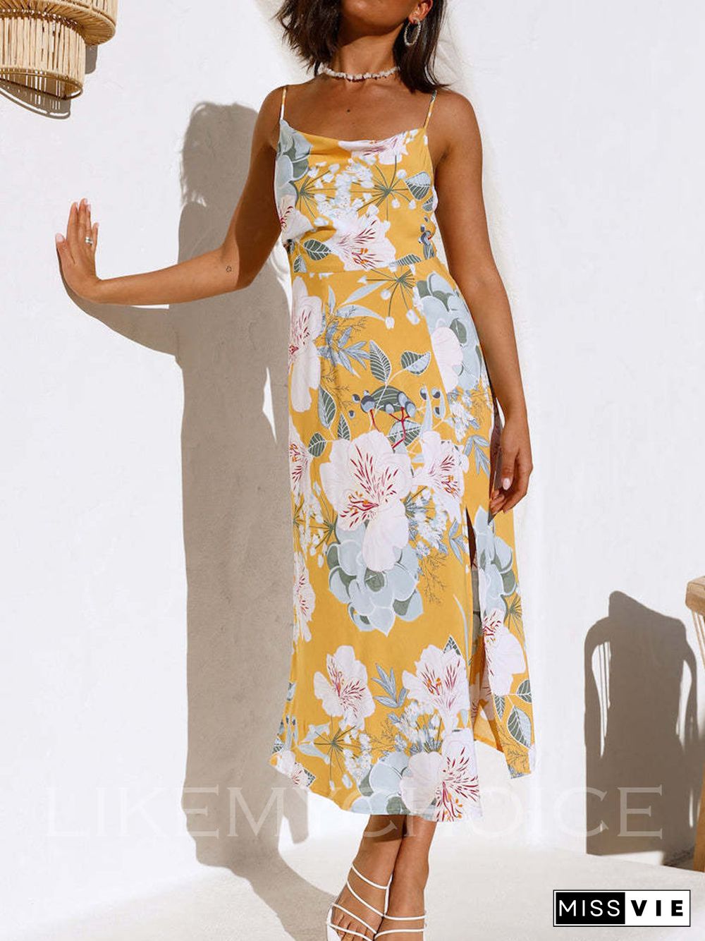 Looming Tulips Midi Dress