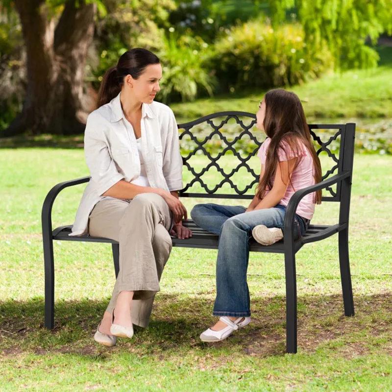 Hivago 50 Inch Patio Garden Bench Loveseats