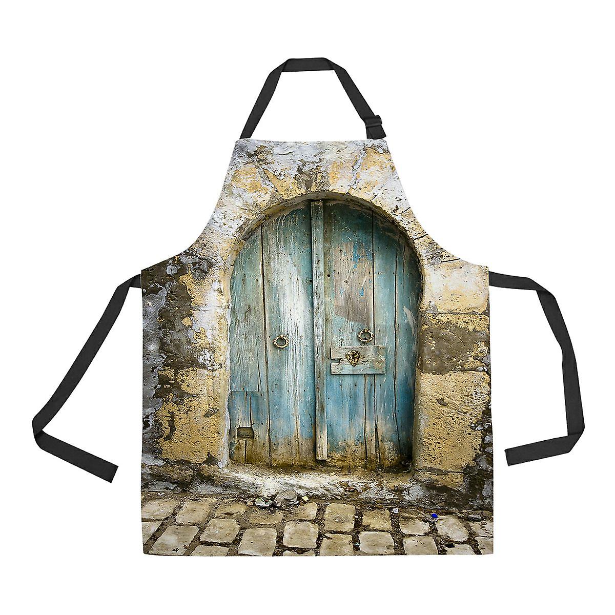 Old Arched Door In North Africa Apron Home Kitchen Apron With Pockets