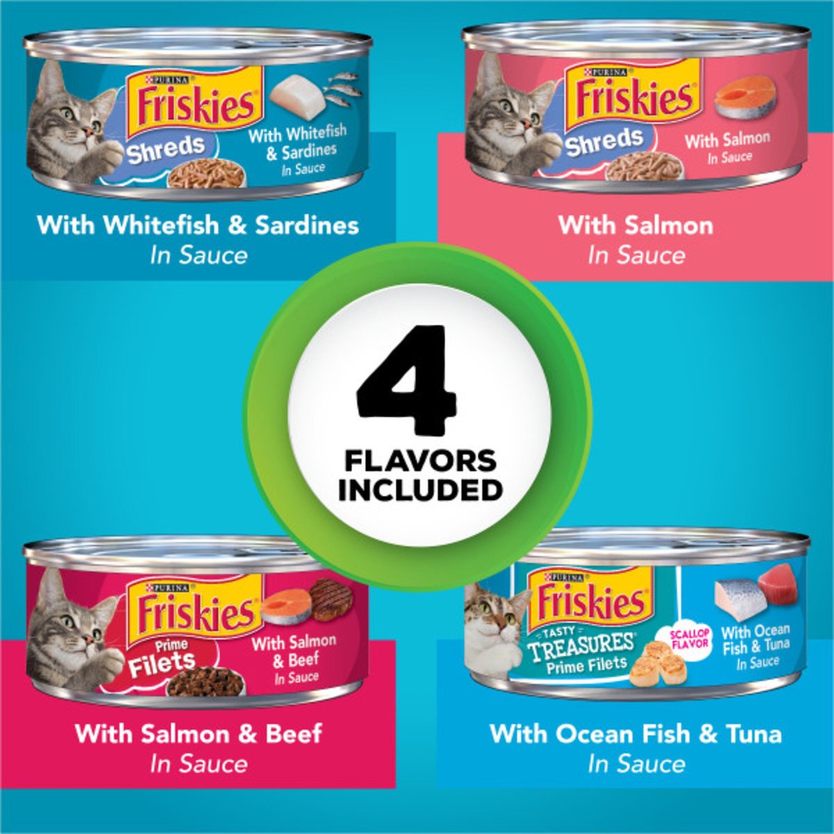 Friskies Fish-A-Licious Variety Pack Canned Cat Food