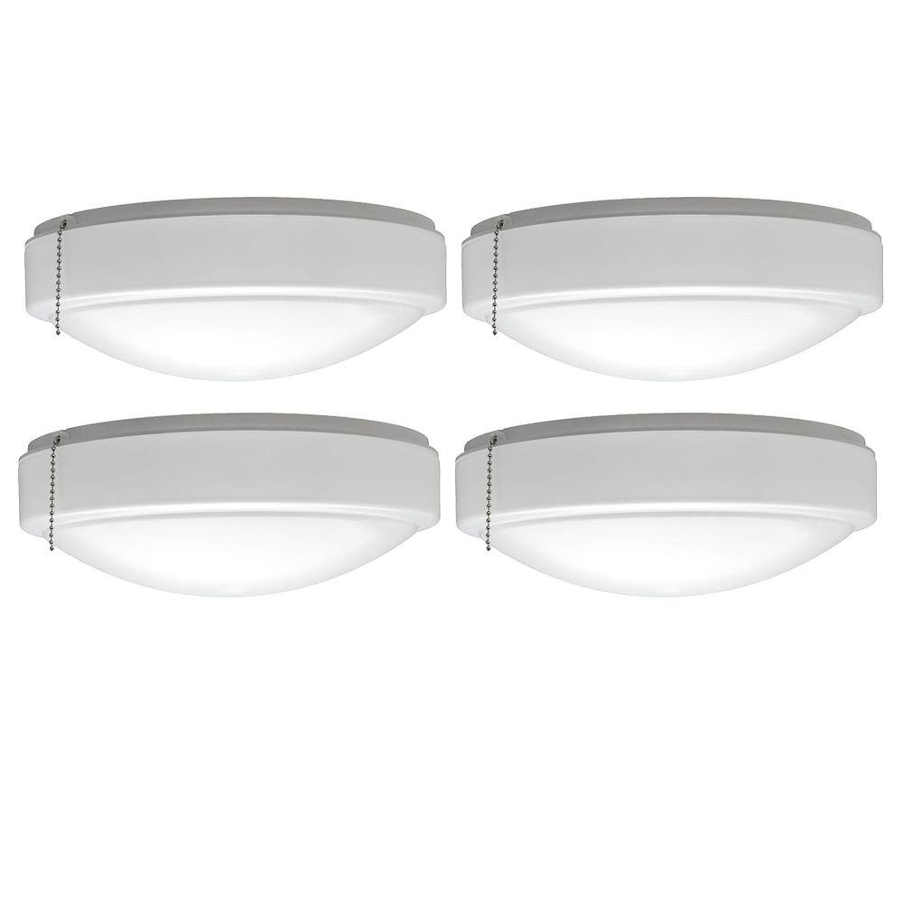 Hampton Bay 11 in. 2700K Warm White and 4000K Bright White Universal LED Ceiling Fan Light Kit (4-Pack) 53701101-4PK