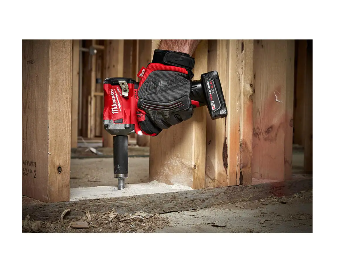 Milwaukee 2554-20-48-11-2420 M12 FUEL 12V Stubby 3/8 in. Lithium-Ion Brushless Cordless Impact Wrench with M12 2.0Ah Battery