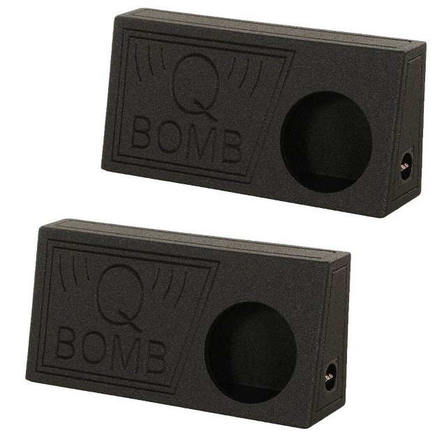 Vented Subwoofer Box With Black Bedliner Spray 2 Pack