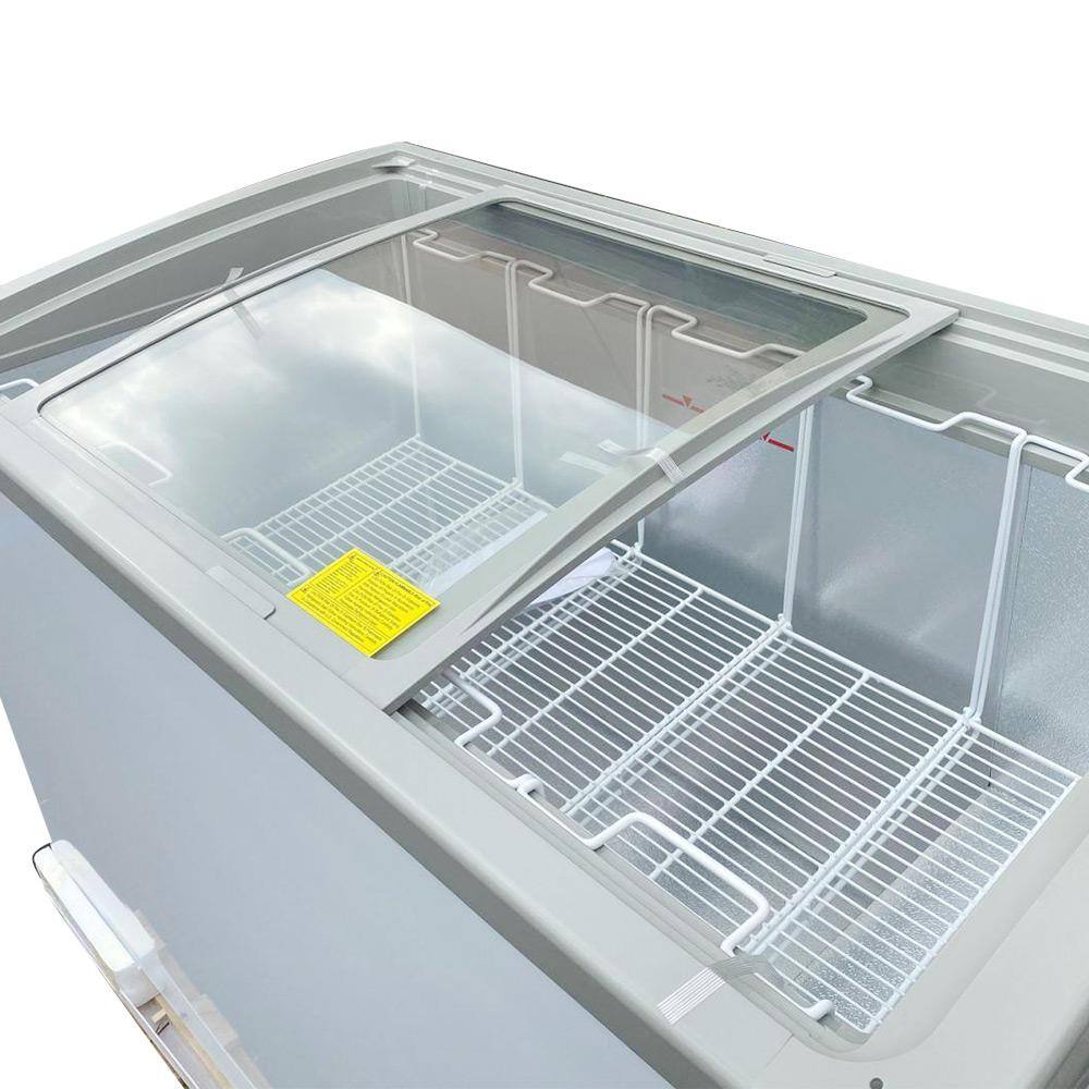 Cooler Depot 50 in. W 14 cu.ft. Manual Defrost Commercial Lap Glass Top Display Chest Freezer in White DXXSD451S