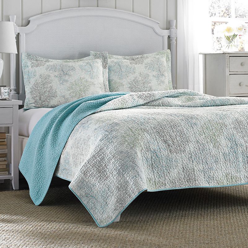 Laura Ashley Saltwater Reversible Quilt Set