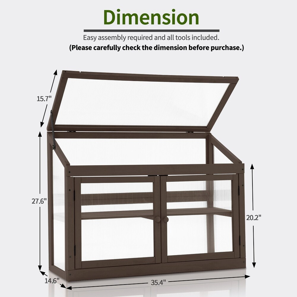 MCombo 2 Tier Cold Frame Greenhouse  Solid Wood 0160
