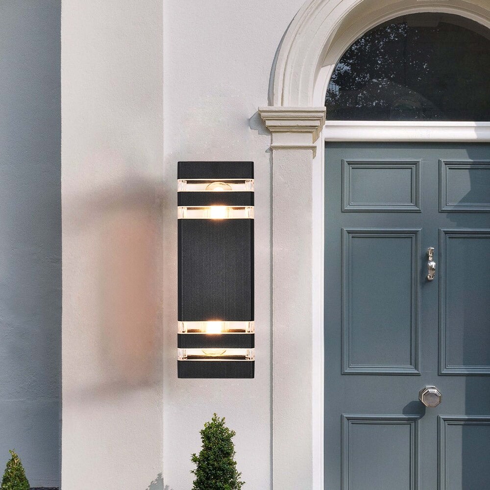 2  Light Modern Matte Black Dimmable 12.2 '' Outdoor Wall Sconce   4.3 In. W X 12.2 In. H