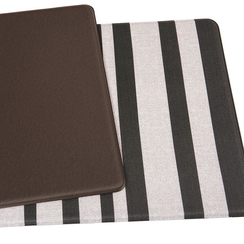 World Rug Gallery Contemporary Striped Anti-Fatigue Mat