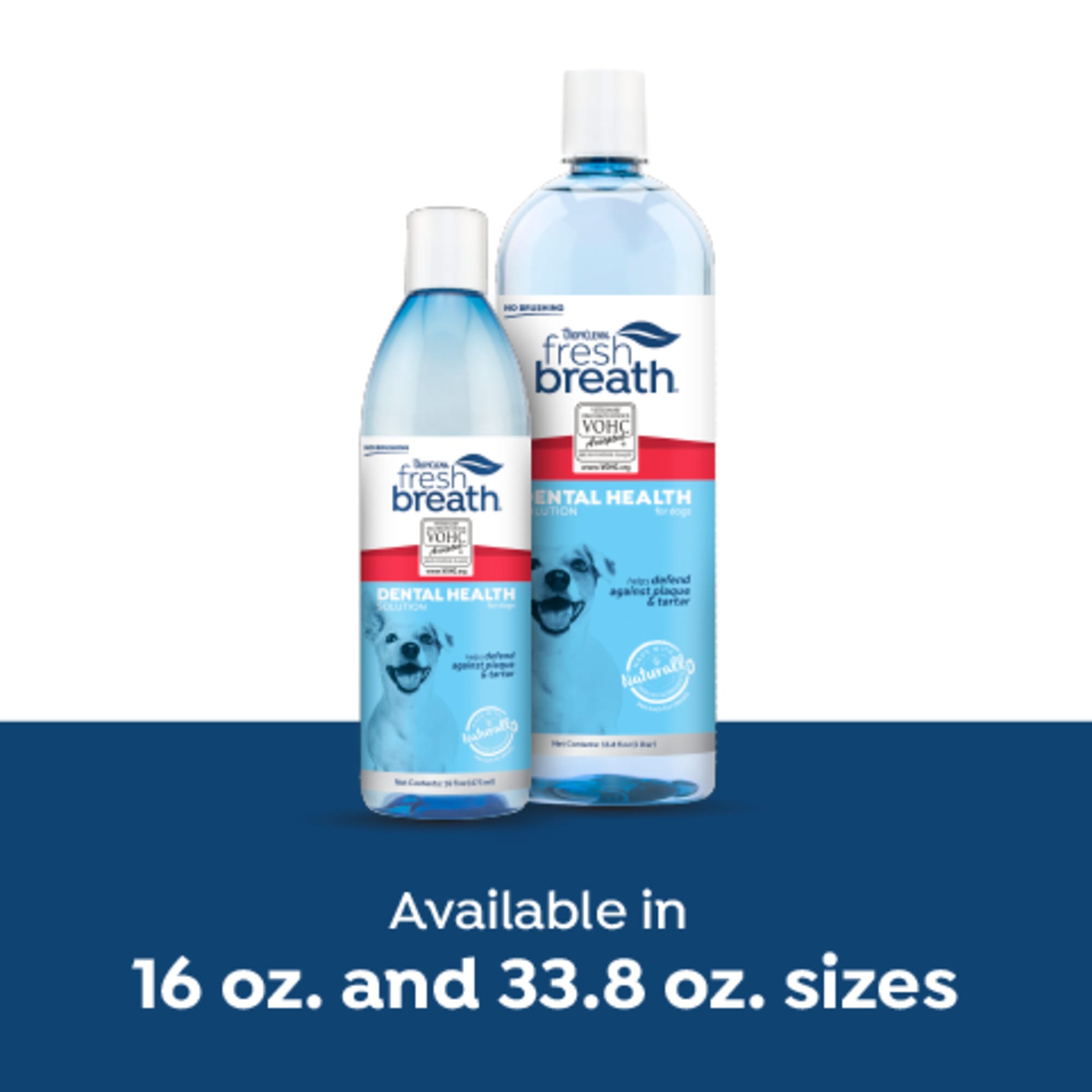 TropiClean Fresh Breath Dog Dental Health Solution， 33.8 fl. oz.