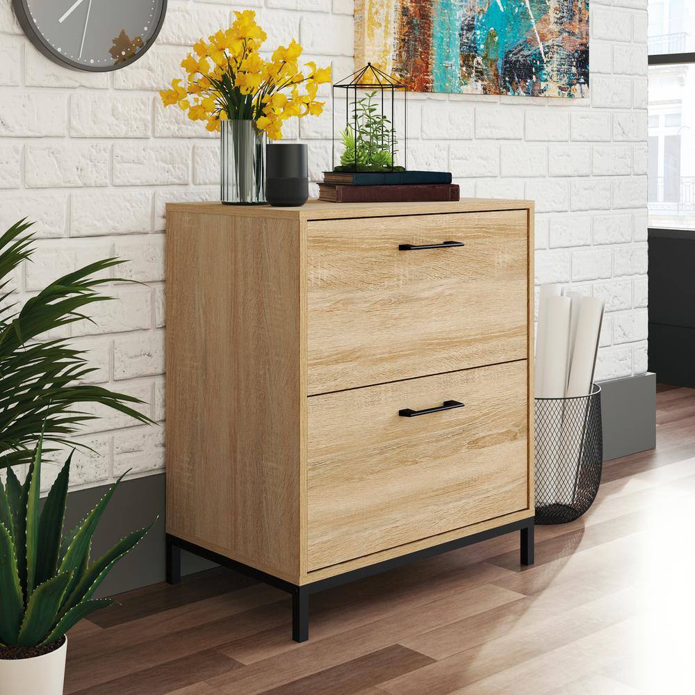 SAUDER North Avenue Charter Oak Decorative Lateral File Cabinet with 2-Drawers 427280