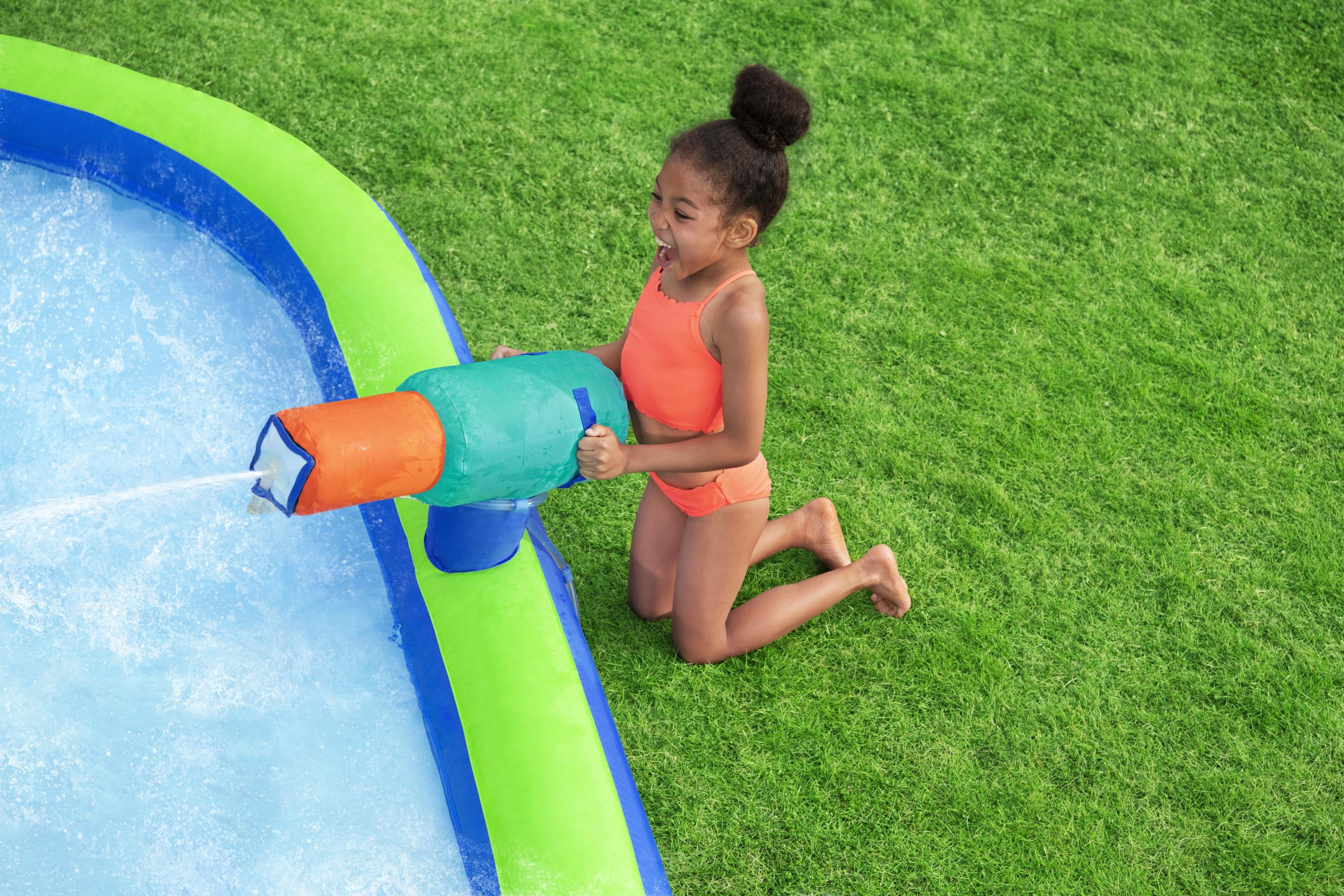 H2OGO! Turbo Splash Water Zone Inflatable Water Park, 12' 10" Long