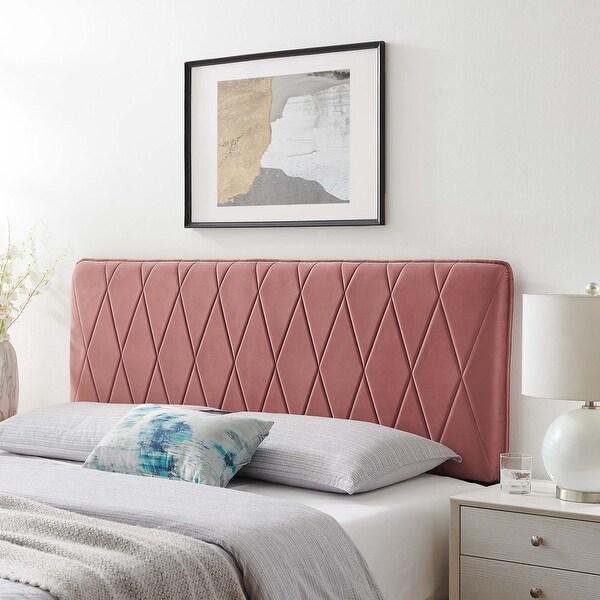 Leila Performance Velvet King/California King Headboard - - 34350918