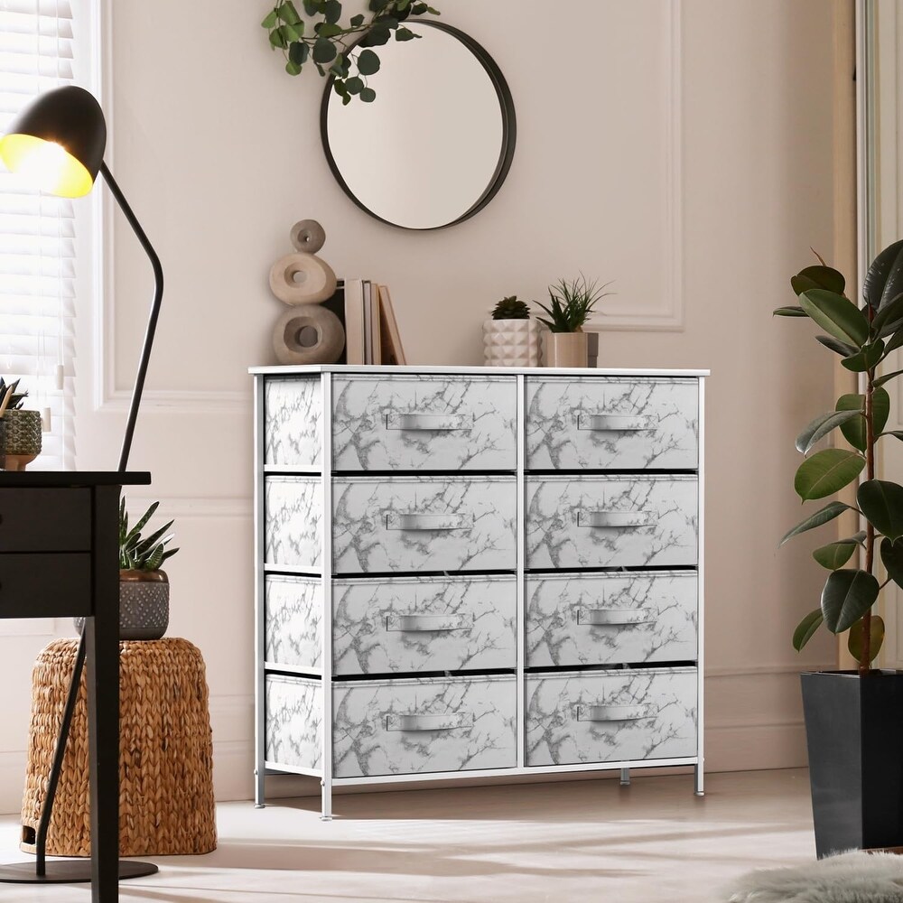 Dresser w/ 8 Drawers Furniture Storage Chest for Home  Bedroom