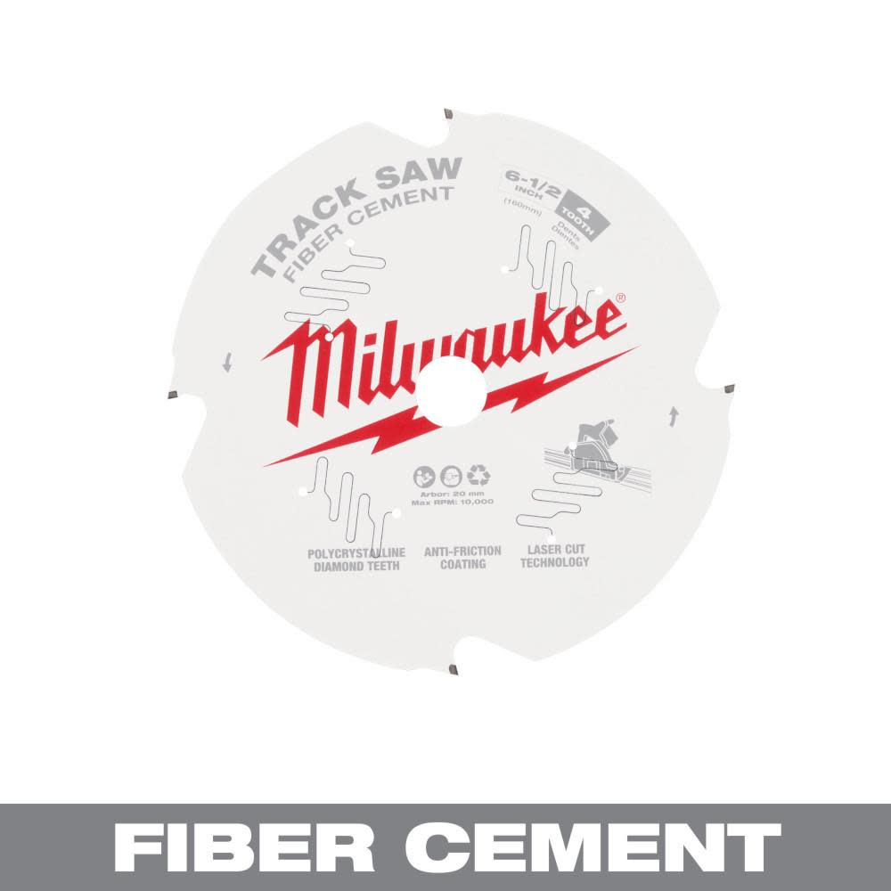 Milwaukee 6 1/2 4T Fiber Cement Track Saw Blade 48-40-0670 from Milwaukee