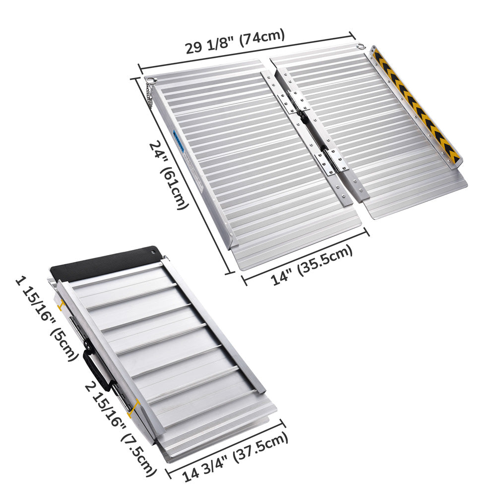 Yescom Wheelchair Ramp 600lb Capacity 2'x29