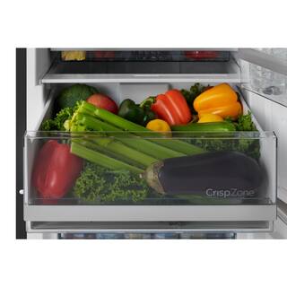 iio 12 cu. ft. Retro Frost Free Bottom Freezer Refrigerator in Black ENERGY STAR (Right Hinge) CRBR-2412ioBR