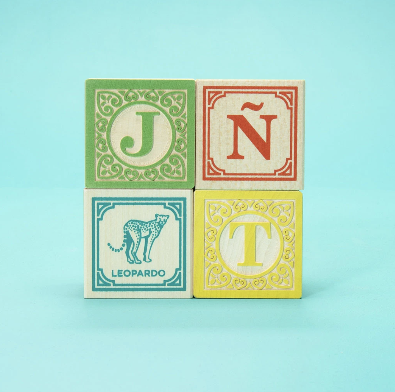 Spanish Wooden ABC Blocks by Uncle Goose