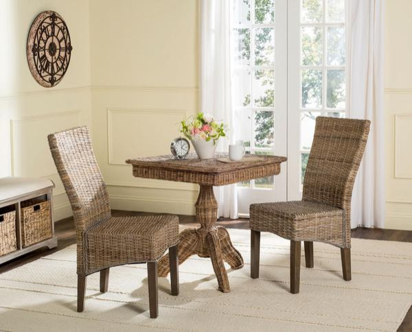 Ticoli 19  quotWicker Dining Chair Set of 2 Grey   Tropical   Dining Chairs   by Virgil Stanis Design  Houzz