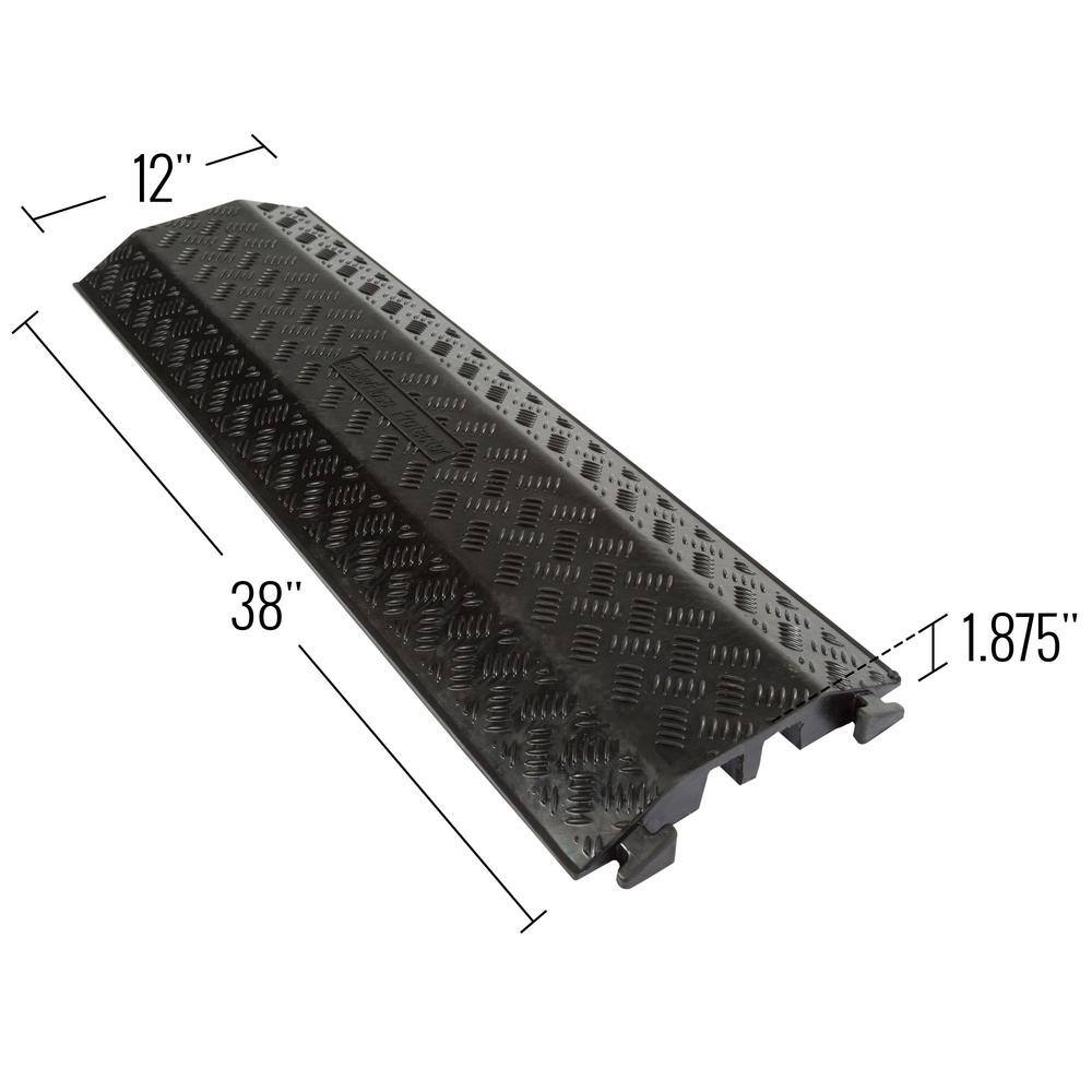 Guardian 2-Channel Drop-Over Cable Protector Ramp for 1.375 in. Dia Cables DH-CR-5