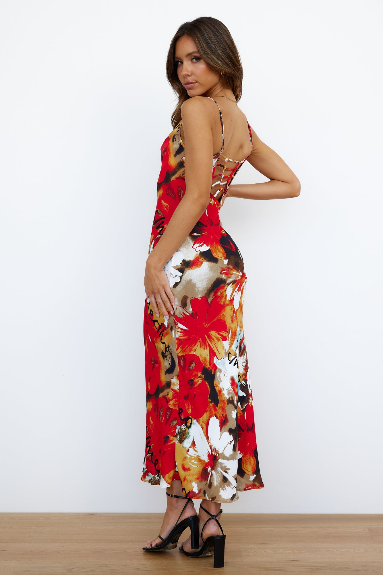 C/MEO ADORE YOU MIDI DRESS MIAMI FLORAL