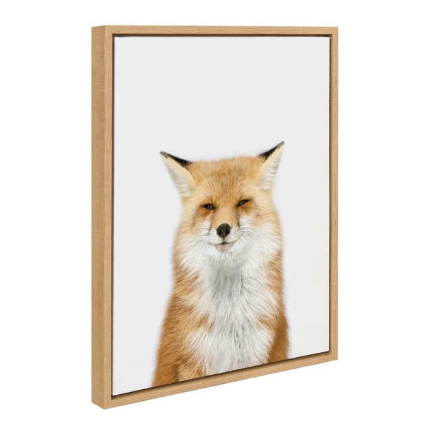 X 24 quot Sylvie Animal Studio Fox 3 Framed Canvas By Amy Peterson Natural Kate amp Laurel All Things Decor