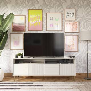 Mr. Kate Daphne 62.4 in Taupe TV Console Fits TV's up to 65 in. with Doors 8961319COM