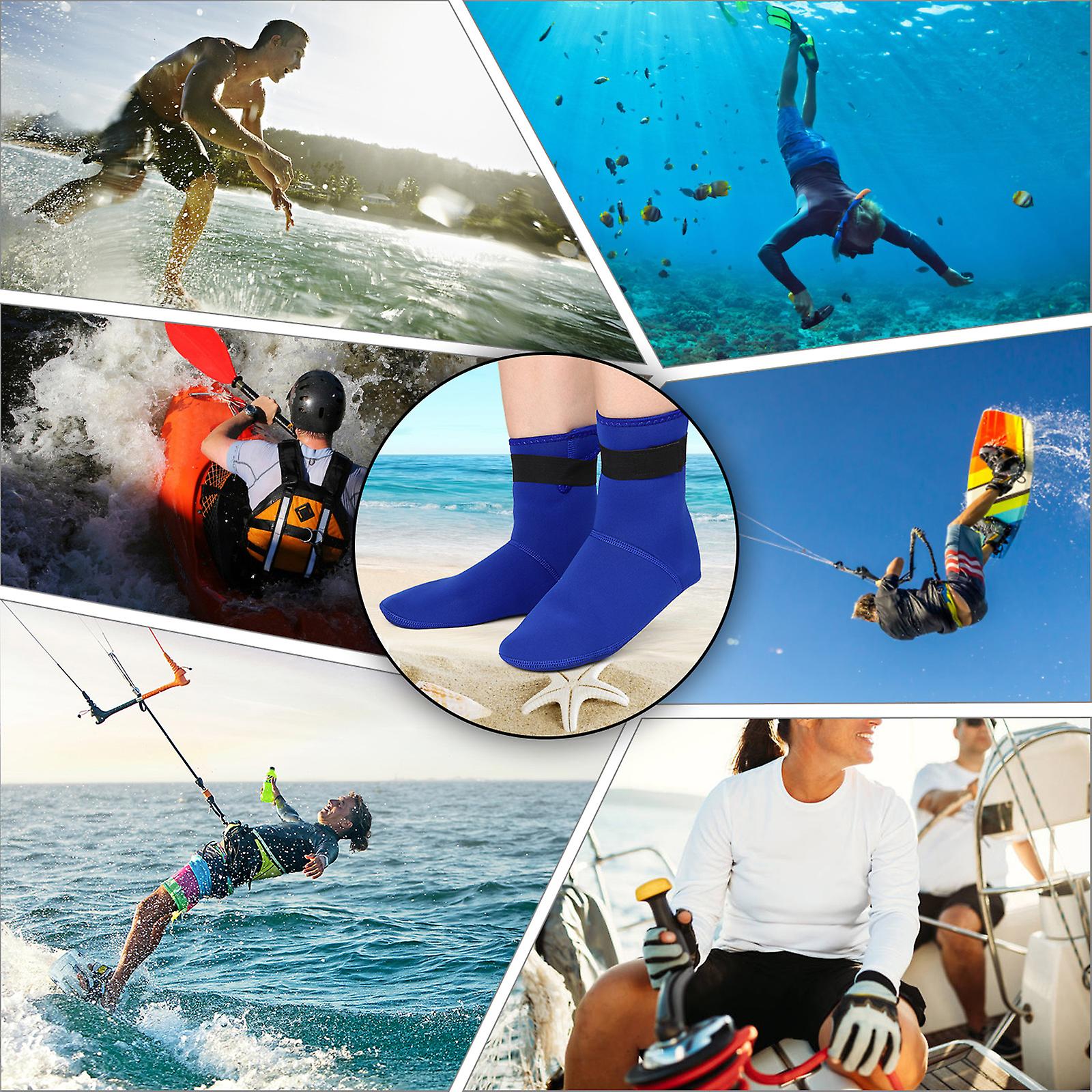 Diving Socks 3mm Neoprene Swimming Socks Swimwear Warm Snorkeling Socks For Beach Swimming Diving Surfing Snorkeling Blue M