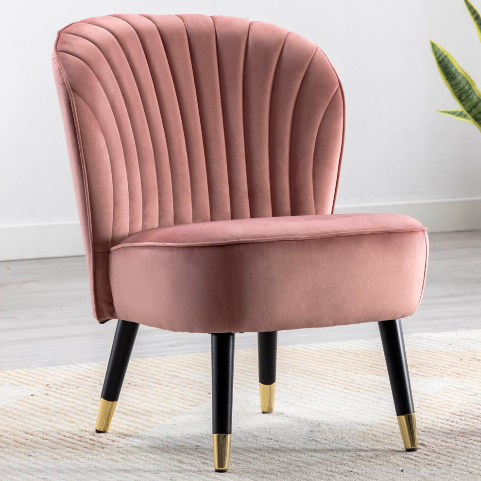 Omax Decor Jane Velvet Accent Chair   Midcentury   Armchairs And Accent Chairs   by Omax Decor  Houzz