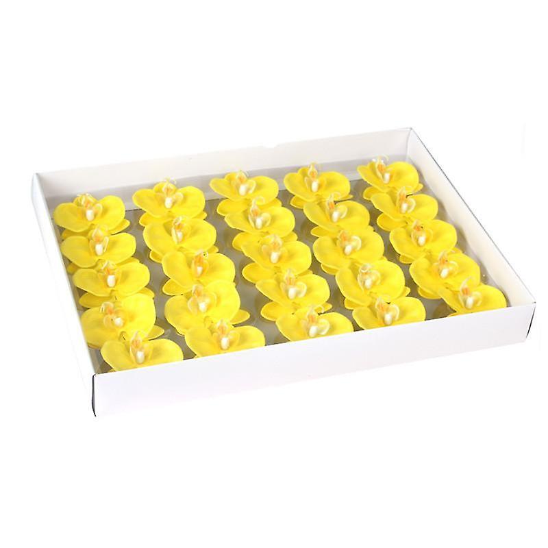 25PCS Phalaenopsis Soap Flower Artificial Flower Butterfly Orchid Fake Flowers Bouquet Decoration