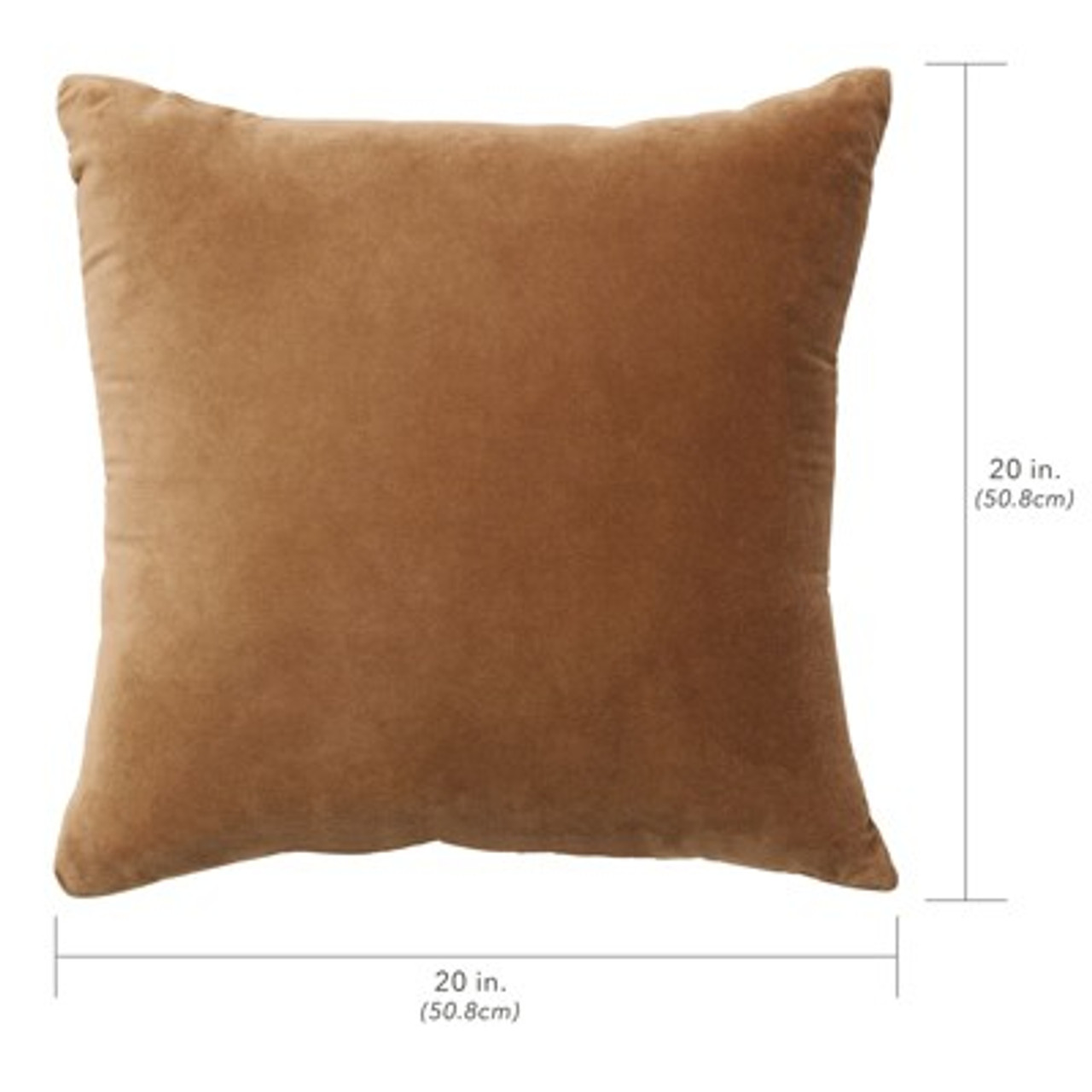 Nate Home by Nate Berkus Cotton Velvet Throw Pillow - 20 x 20， Bronze/Brown