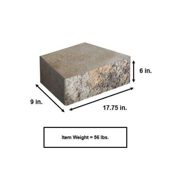 BELGARD Diamond 9D 6 in. H x 17.75 in. W x 9 in. D Victorian Concrete Retaining Wall Block Pallet (48-Piece36 Face ft.Pallet) 16205534