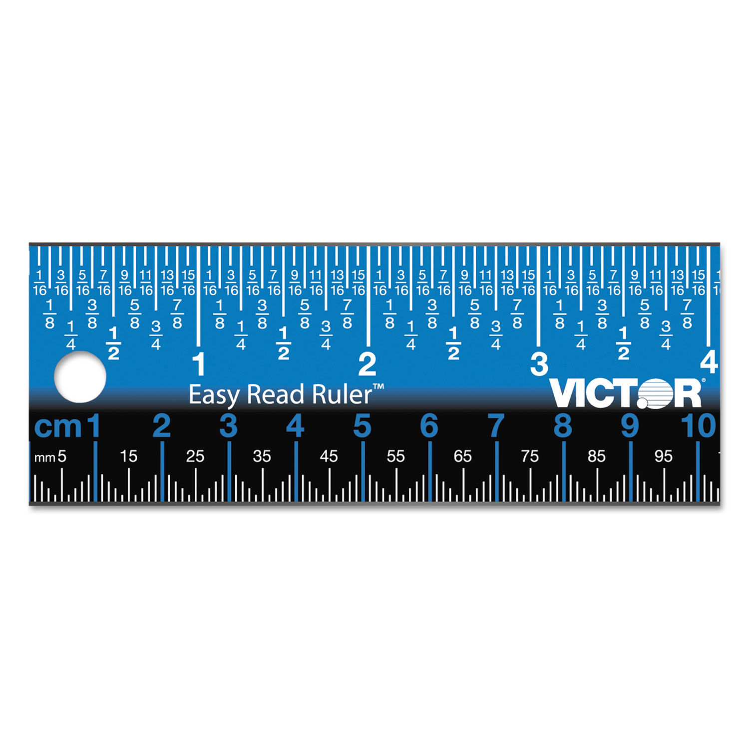 Easy Read Stainless Steel Ruler by Victorandreg; VCTEZ12SBL