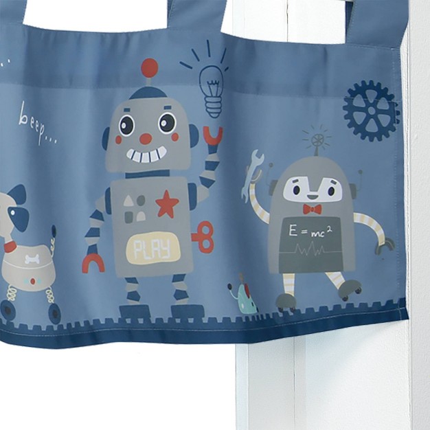 Bedtime Originals Robbie Robot Window Valance Blue