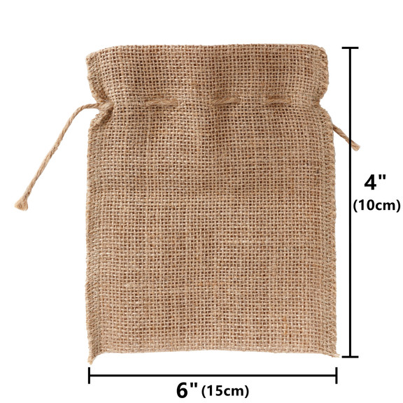 TOPTIE 50 PCS Natural Jute Gift Bag with Rope Draw...