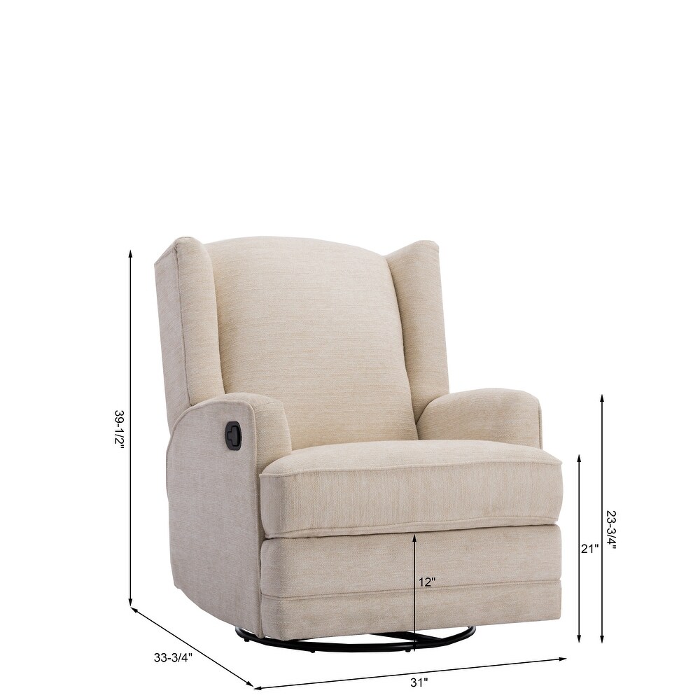 Glider Recliner Swivel Wingback Chair Smooth reclining Massage Chairs