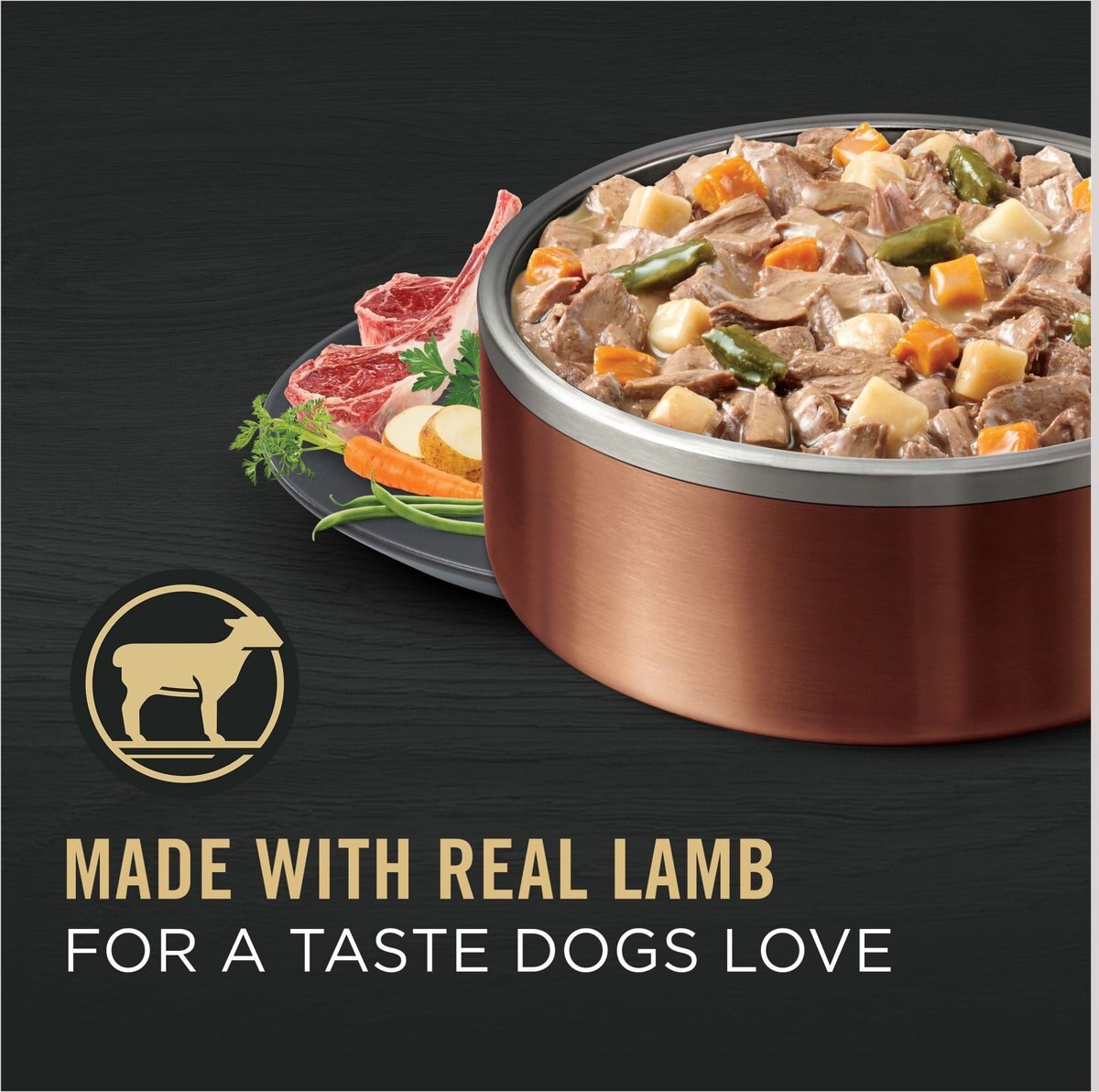 Purina Pro Plan Savor Adult Lamb and Vegetables Entree Slices in Gravy Canned Dog Food