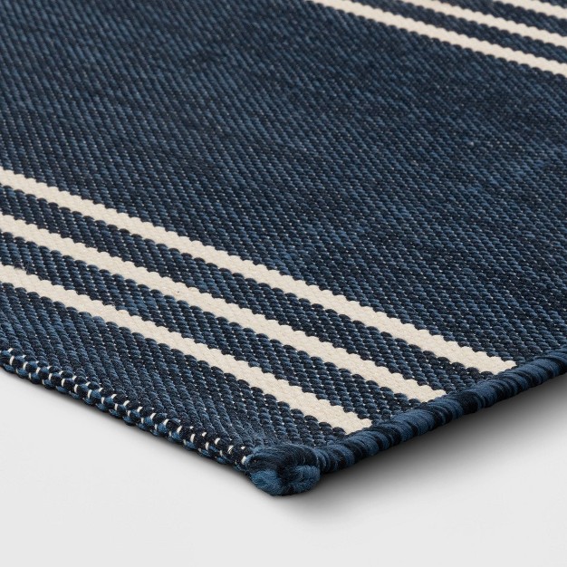 4 x27 X 6 x27 Outdoor Rug Stripe Navy