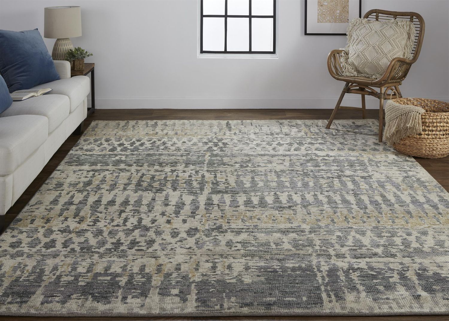 Scottsdale Hand Knotted Gray and Beige Rug by BD Fine