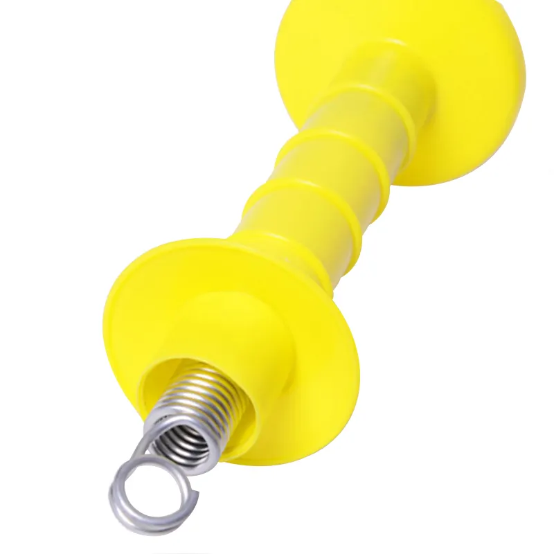 Electric fence yellow color eco friendly PP plastic rubber gate handle electric animal fencing gate handle