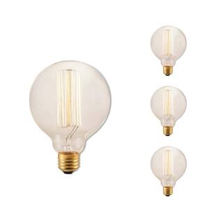 Bulbrite 40-Watt G30 Incandescent Light Bulb Medium Base (E26) Antique Nostalgic Thread 2200K (4-pack) 861378