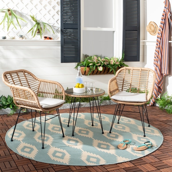 SAFAVIEH Outdoor Living Alton 3 Piece Lounge Set