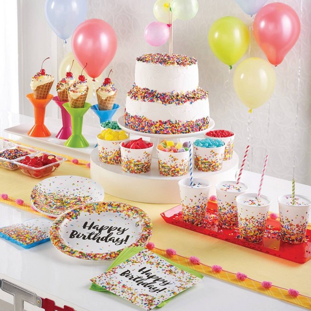 3ct Confetti Sprinkles Plastic Tablecloths