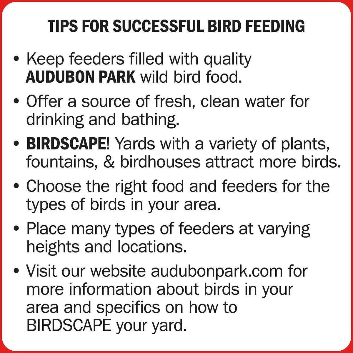 Audubon Park Wild Bird Food