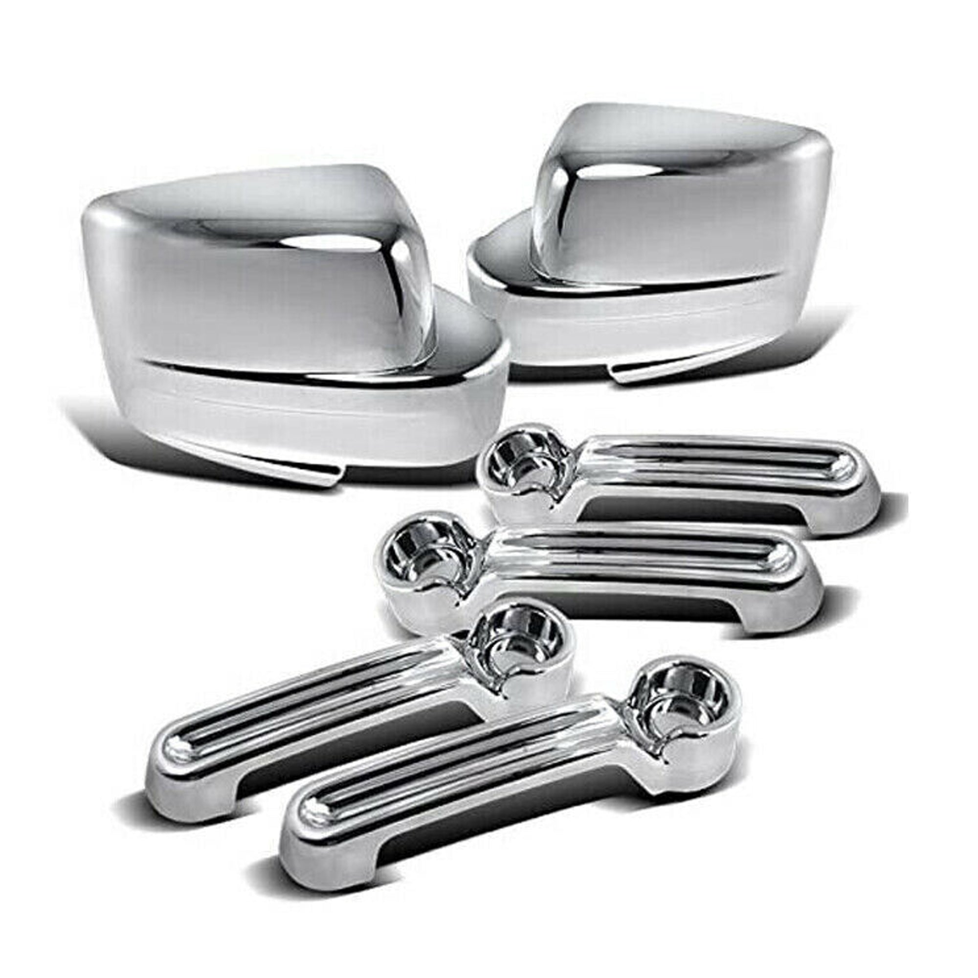 NINTE Chrome Mirror Covers +4 Door Handle Covers for Dodge Nitro 2007-2012 / Jeep Liberty 2008-2013